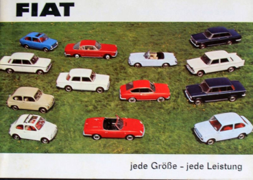 Fiat Modellprogramm 1965 "Jede Größe - Jede Leistung" Automobilprospekt (6896)